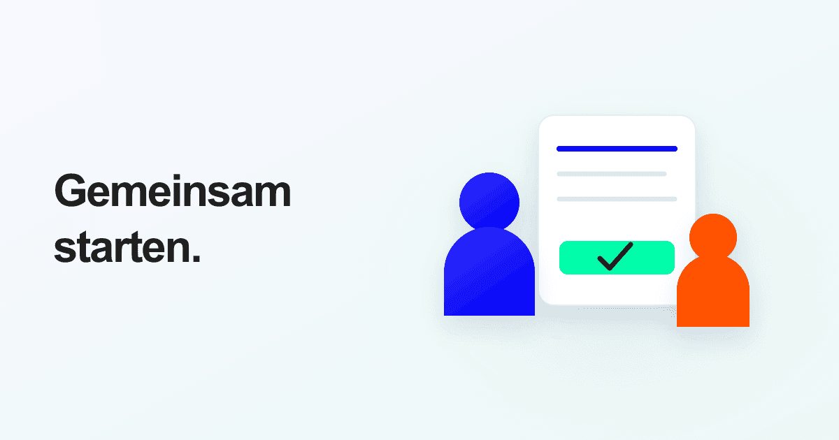 Illustration: Menschen führen gemeinsam neue Software ein